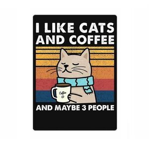 "I Like Cats and Maybe 3 People” Grumpy Cat Magnet